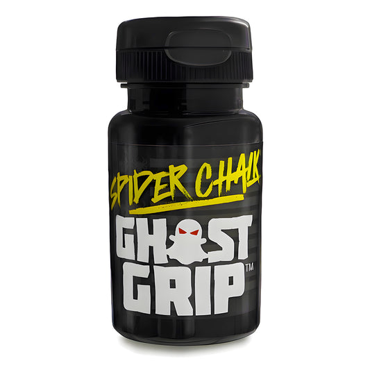 black bottle of ghost grip clear chalk crystals from spider chalk